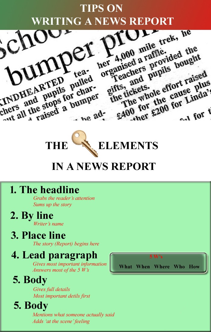 how to write news report